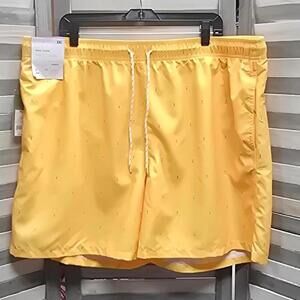 Men's Yellow Swim Trunks with Palm Trees | Goodfellow & Co | XX Large